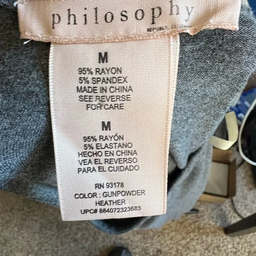 Philosophy Gray Top